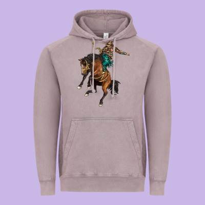 Western Horse Rodeo Vintage Hoodie Designed By Barkaloodesign