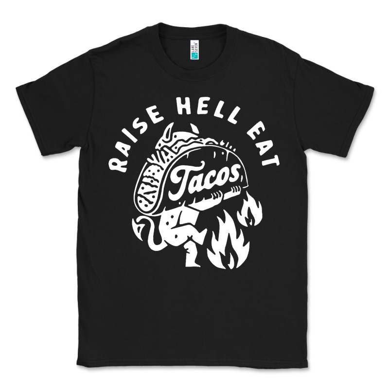 Raise Hell Eat White Classic Tee by linhVisuals | Teevron
