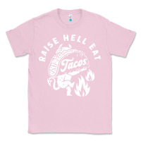 Bubblegum Pink Raise Hell Eat white Classic Tee - linhVisuals