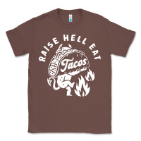 Chestnut Raise Hell Eat white Classic Tee - linhVisuals
