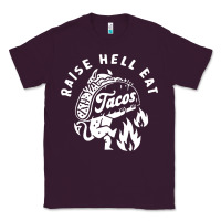 Plum Raise Hell Eat white Classic Tee - linhVisuals