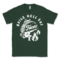Sports Green Raise Hell Eat white Classic Tee - linhVisuals