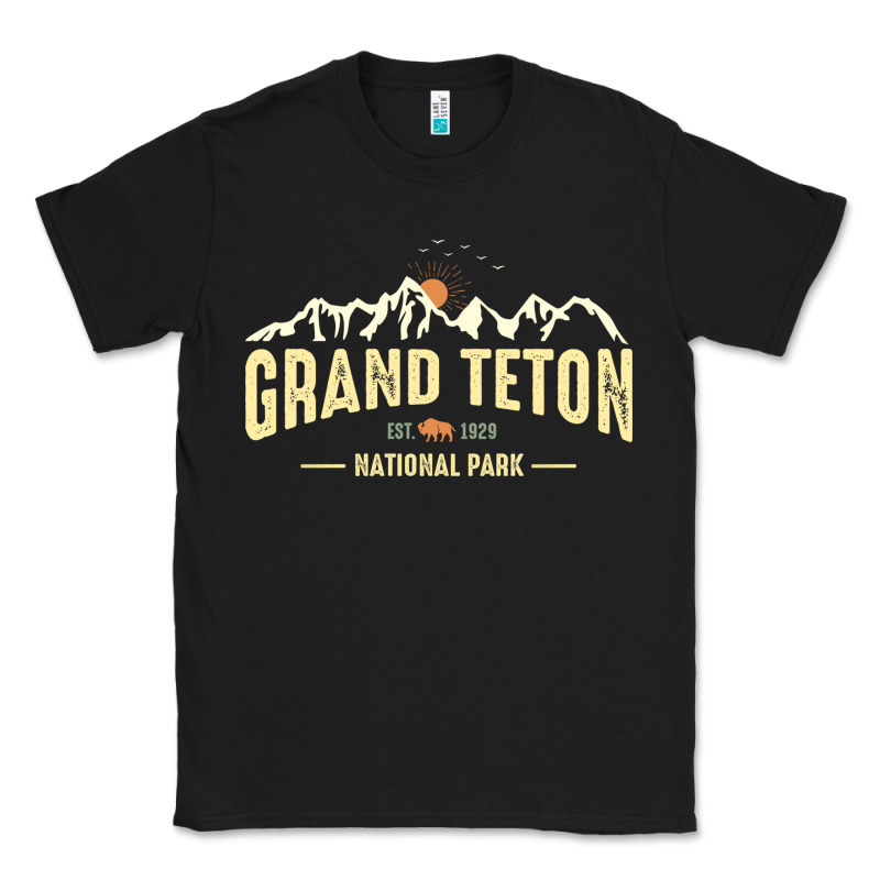 Grand Teton National Park Est 1929 Vinage Wyoming Mountains Graphic Classic Tee by linhVisuals | Teevron