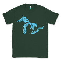 Sports Green great lakes of michigan Classic Tee - linhVisuals