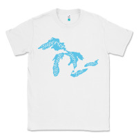 White great lakes of michigan Classic Tee - linhVisuals