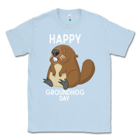 Dusty Blue happy groundhog day respect the shadow funny spring prediction holiday Classic Tee - linhVisuals