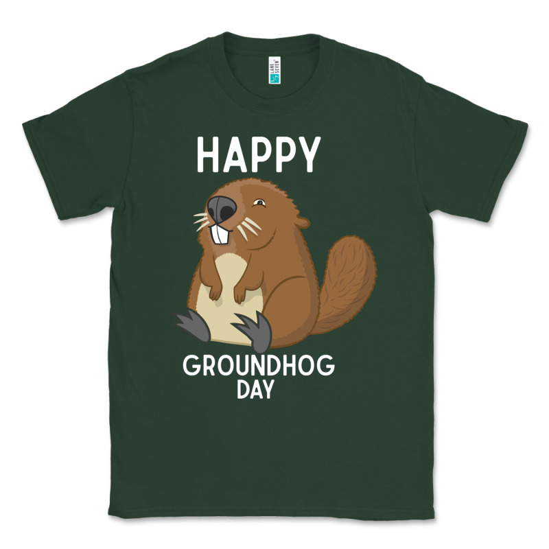 Happy Groundhog Day Respect The Shadow Funny Spring Prediction Holiday Classic Tee by linhVisuals | Teevron