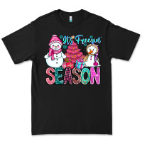 Black It's Freezin Season Premium Tee - CowhideDigitalArt