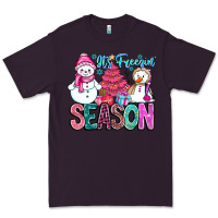 Plum It's Freezin Season Premium Tee - CowhideDigitalArt