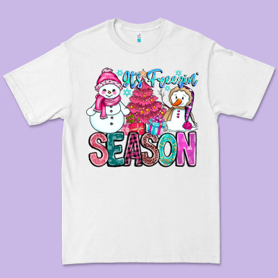 It's Freezin Season Premium Tee Designed By Cowhidedigitalart