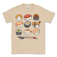 Mushroom happy sushi kawaii anime japanese food lover funny illustration gift Classic Tee - linhVisuals