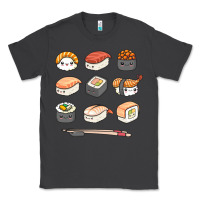 Smoke happy sushi kawaii anime japanese food lover funny illustration gift Classic Tee - linhVisuals