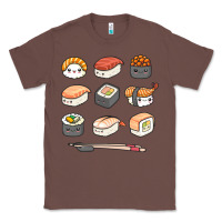 Chestnut happy sushi kawaii anime japanese food lover funny illustration gift Classic Tee - linhVisuals
