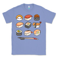 Colony Blue happy sushi kawaii anime japanese food lover funny illustration gift Classic Tee - linhVisuals