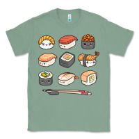 Sage happy sushi kawaii anime japanese food lover funny illustration gift Classic Tee - linhVisuals