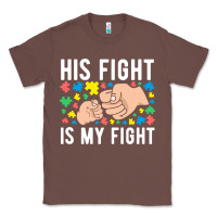Chestnut his fight is my fight autism dad mom fist bump cute supportive awarene Classic Tee - linhVisuals