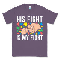 Lavender his fight is my fight autism dad mom fist bump cute supportive awarene Classic Tee - linhVisuals