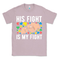 Lilac his fight is my fight autism dad mom fist bump cute supportive awarene Classic Tee - linhVisuals