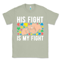 Matcha his fight is my fight autism dad mom fist bump cute supportive awarene Classic Tee - linhVisuals