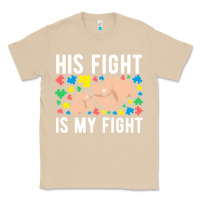 Mushroom his fight is my fight autism dad mom fist bump cute supportive awarene Classic Tee - linhVisuals