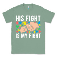 Sage his fight is my fight autism dad mom fist bump cute supportive awarene Classic Tee - linhVisuals