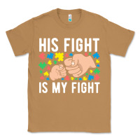 Toasted Coconut his fight is my fight autism dad mom fist bump cute supportive awarene Classic Tee - linhVisuals
