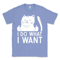 Colony Blue i do what i want cat giving a finger funny middle finger rude graphic Classic Tee - linhVisuals