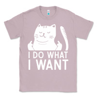 Lilac i do what i want cat giving a finger funny middle finger rude graphic Classic Tee - linhVisuals