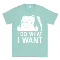Seafoam i do what i want cat giving a finger funny middle finger rude graphic Classic Tee - linhVisuals