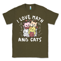 Army Green i love math and cats mountain heart mathematics lover gifts cute and f Classic Tee - linhVisuals