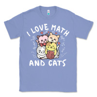 Colony Blue i love math and cats mountain heart mathematics lover gifts cute and f Classic Tee - linhVisuals