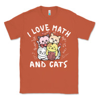 Copper i love math and cats mountain heart mathematics lover gifts cute and f Classic Tee - linhVisuals