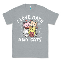 Heather Grey i love math and cats mountain heart mathematics lover gifts cute and f Classic Tee - linhVisuals