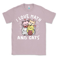 Lilac i love math and cats mountain heart mathematics lover gifts cute and f Classic Tee - linhVisuals