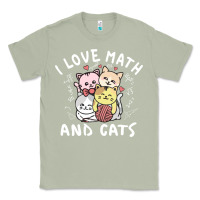 Matcha i love math and cats mountain heart mathematics lover gifts cute and f Classic Tee - linhVisuals