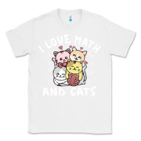 White i love math and cats mountain heart mathematics lover gifts cute and f Classic Tee - linhVisuals