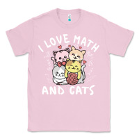 Bubblegum Pink i love math and cats mountain heart mathematics lover gifts cute and f Classic Tee - linhVisuals