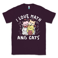 I Love Math And Cats Mountain Heart Mathematics Lover Gifts Cute And F Classic Tee | Teevron