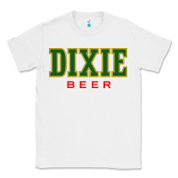 White Dixie Beer Classic Tee - linhVisuals