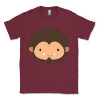 Burgundy Sneaky Sasquatch Big Head Classic Tee - linhVisuals