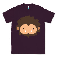 Plum Sneaky Sasquatch Big Head Classic Tee - linhVisuals