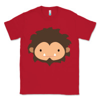 Red Sneaky Sasquatch Big Head Classic Tee - linhVisuals