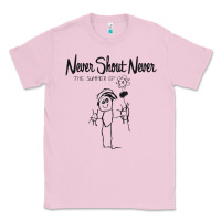 Bubblegum Pink Never SHOUT Never Classic Tee - linhVisuals