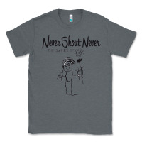 Charcoal Heather Never SHOUT Never Classic Tee - linhVisuals