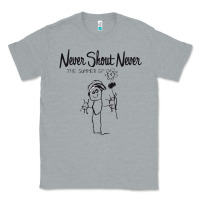 Heather Grey Never SHOUT Never Classic Tee - linhVisuals