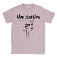Lilac Never SHOUT Never Classic Tee - linhVisuals