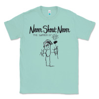 Seafoam Never SHOUT Never Classic Tee - linhVisuals