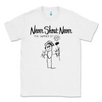 White Never SHOUT Never Classic Tee - linhVisuals