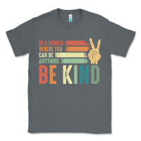 Charcoal Heather in a world where you can be anything be kind kindness inspirational gi Classic Tee - linhVisuals