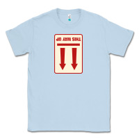 Dusty Blue this way up Classic Tee - linhVisuals